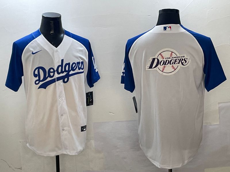 Men Los Angeles Dodgers Blank White blue Game 2025 Nike MLB Jersey style 32